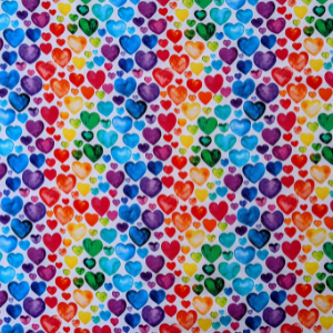 P019 Rainbow hearts 300 x 300 Personalisation 95