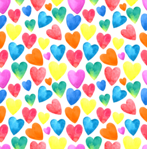 P039 Watercolour Hearts Personalisation 128