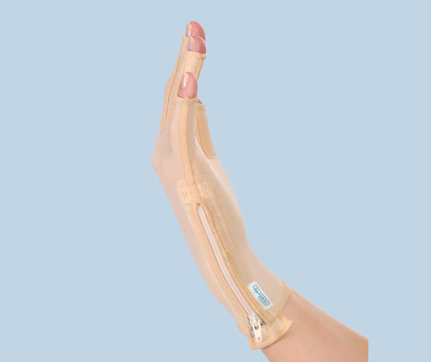 Glove with zip 1462 x 1229 60.9kb Compression Glove with Zipper - Paediatric 2 Compression Glove with Zipper - Paediatric - Image 2