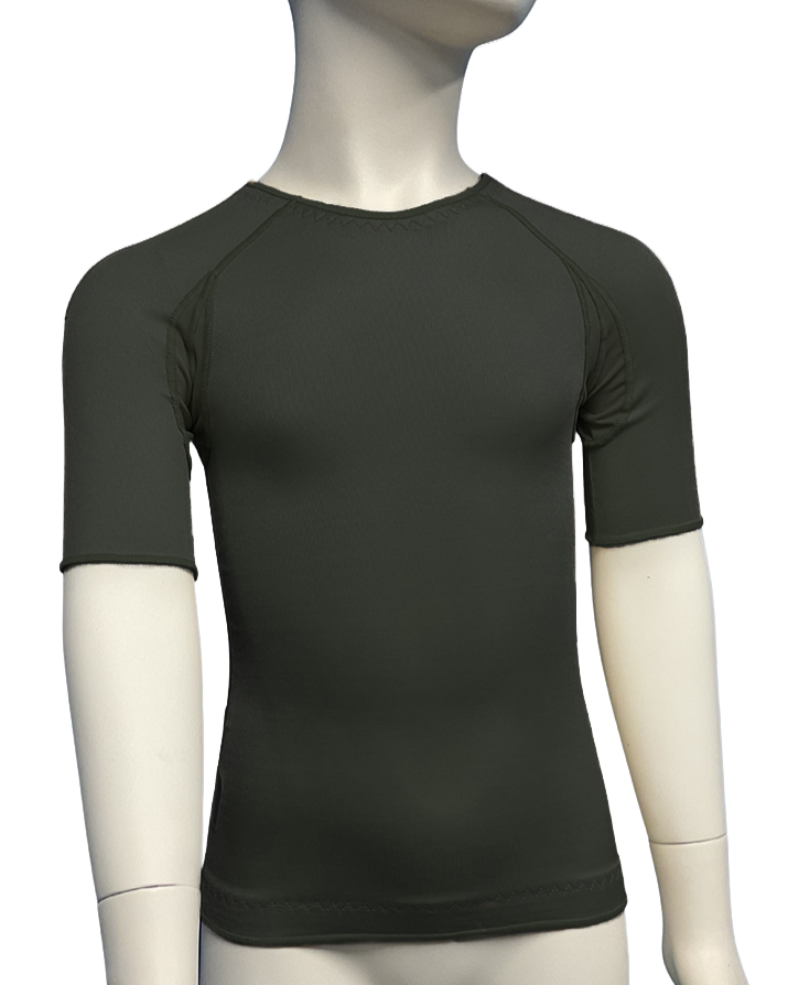 Vest w sleeves Black Compression Vest with Sleeves - Paediatric 2 Compression Vest with Sleeves - Paediatric - Image 2