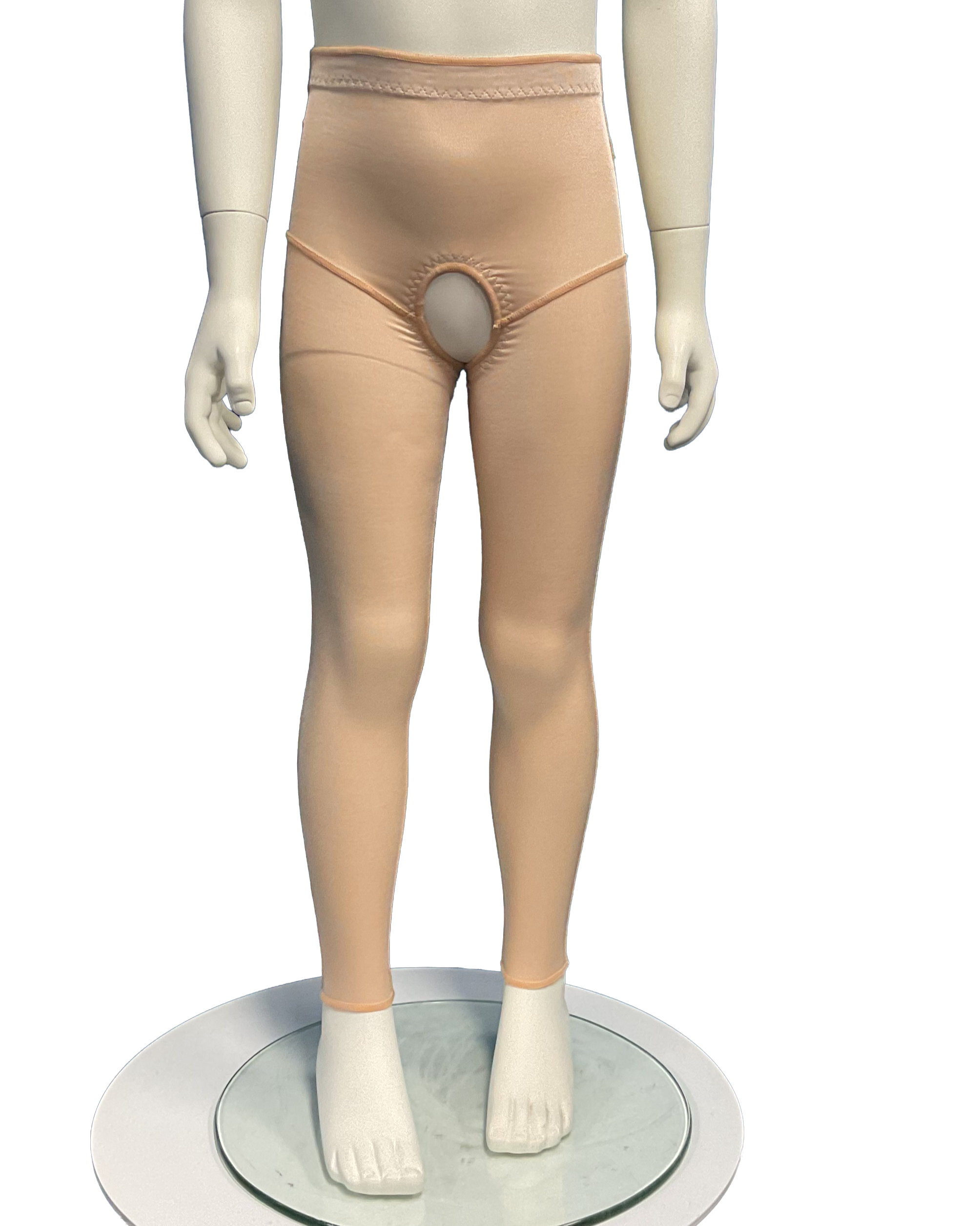 tights long leg open pubis Dark Compression Tights to Above Ankle Open Pubis - Paediatric 2 Compression Tights to Above Ankle Open Pubis - Paediatric - Image 2