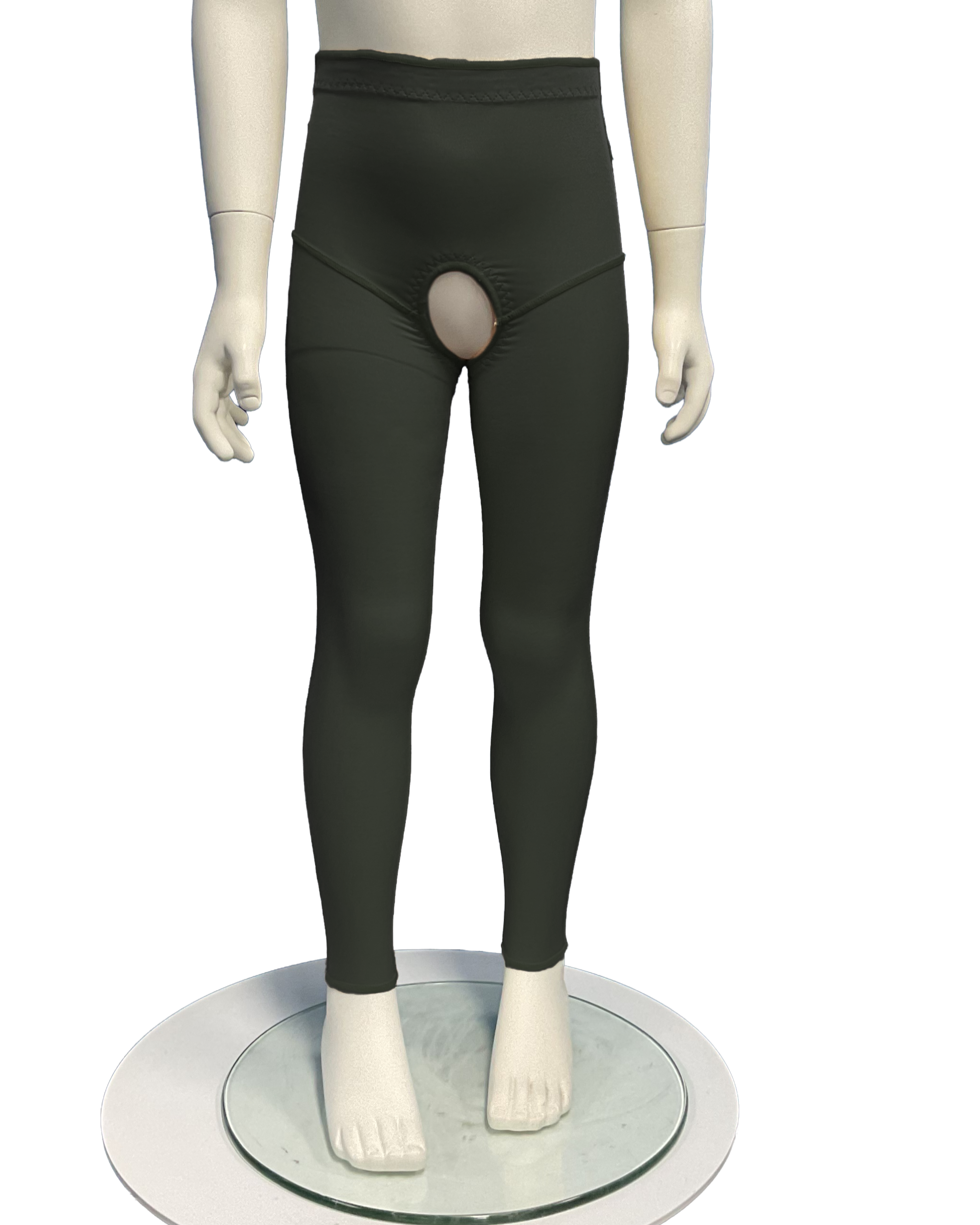 tights long leg open pubis black scaled Compression Tights to Above Ankle Open Pubis - Paediatric 3 Compression Tights to Above Ankle Open Pubis - Paediatric - Image 3